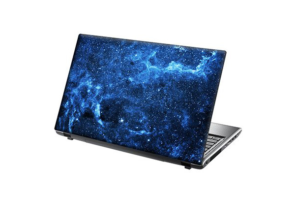 Laptop Skin with Colorful Patterns and Leather